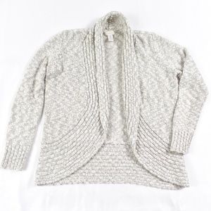 Chicos Metallic Open Front Cardigan 0/S